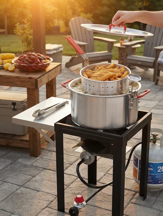 10QT Propane Fish Fryer with Basket